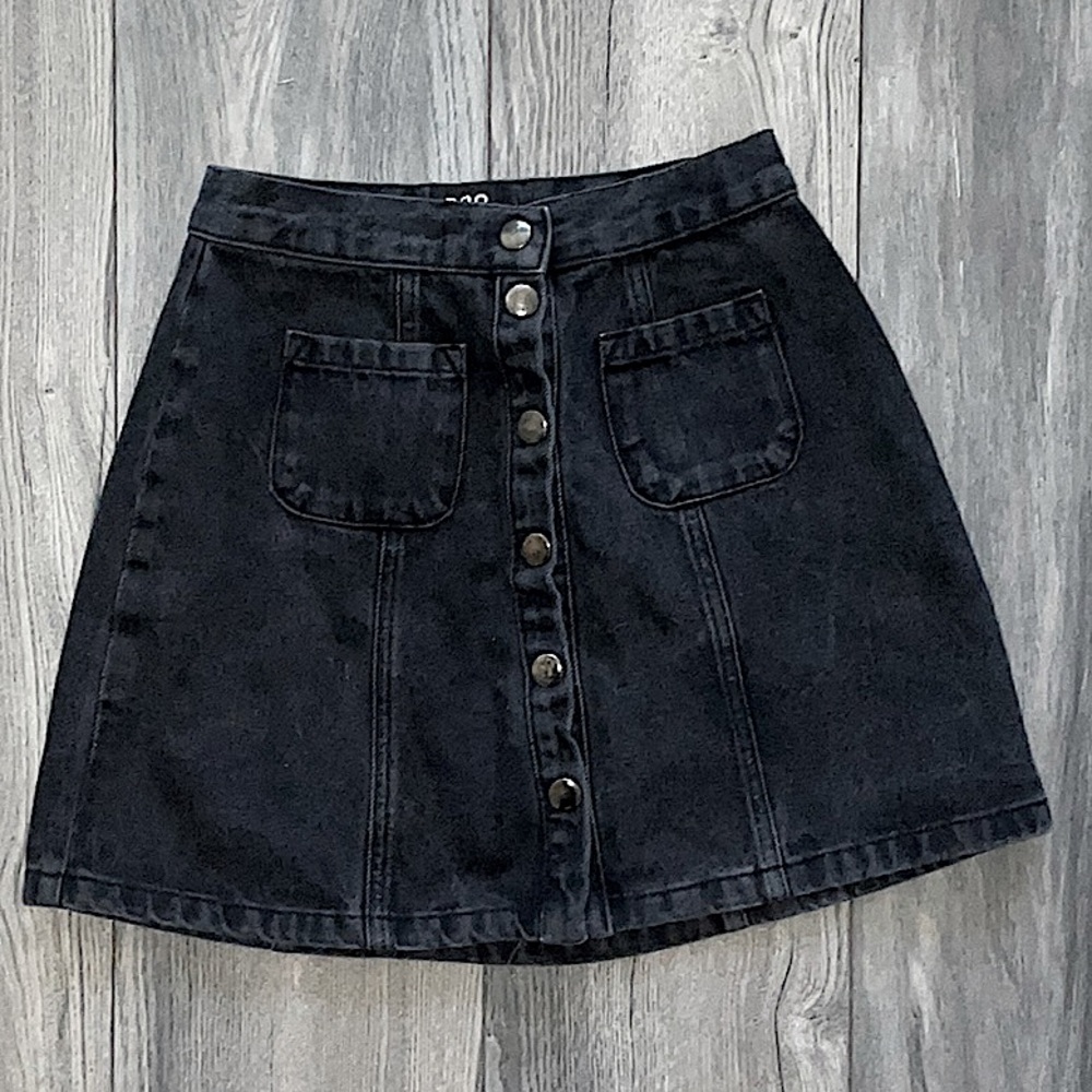Urban Outfitters high-waisted black jean skirt